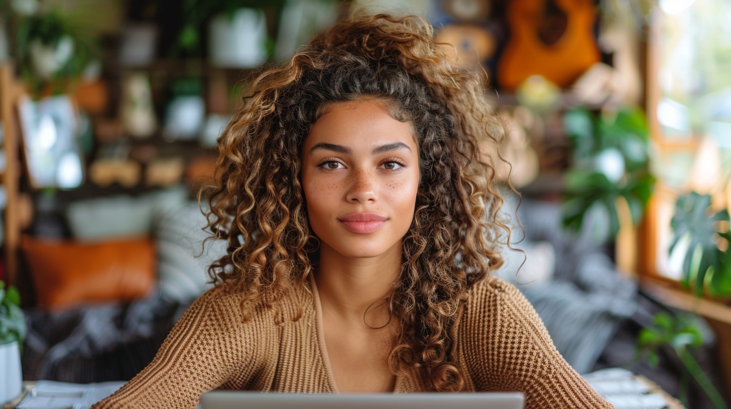 girl with a laptop